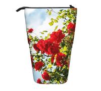 gawuoab Estuche telescópico para lápices con Estampado de arbusto de Rosas Rojas