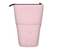 gawuoab Estuche telescópico para lápices con Estampado de Estrellas Blancas y Rosas