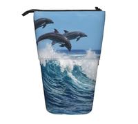 gawuoab Estuche telescópico para lápices con Forma de delfín mular común