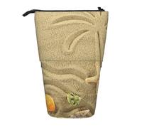 gawuoab Estuche telescópico para lápices con Forma de Estrella de mar y Palmeras