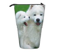 gawuoab Estuche telescópico para lápices con impresión de Perro Blanco