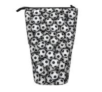 gawuoab Estuche telescópico para lápices con impresión de Pila de balones de fútbol