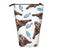 gawuoab Estuche telescópico para lápices con Soporte para lápices de Acuarela marrón Mora