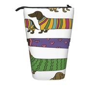 gawuoab Estuche telescópico para lápices con Soporte para lápices de Color Perro Salchicha