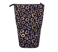 gawuoab Estuche telescópico para lápices de Cobre y Leopardo con Base de pie