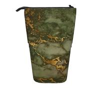 gawuoab Estuche telescópico para lápices de pie con Soporte para lápices de Lujo con diseño de mármol Verde y Dorado para Fiestas