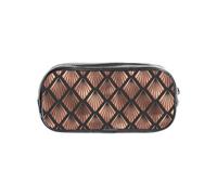 gawuoab Estuche Transparente con diseño de abanicos Art Déco en Oro Rosa sobre Negro, Organizador Transparente