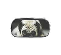 gawuoab Estuche Transparente para lápices con diseño de Perros Pug tristes, Organizador Transparente