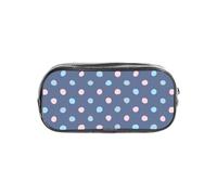 gawuoab Estuche Transparente para lápices con diseño de Puntos de crayón, Fondo Azul Marino, Organizador Transparente