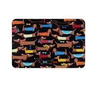 gawuoab Felpudo Antideslizante Lavable para Interior, con Estampado Amo a mi Perro Salchicha, 61 x 40 cm, para Puerta de Entrada y baño.