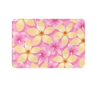 gawuoab Felpudo de Interior Lavable y Antideslizante con Flores Tropicales Rosas y Naranjas de 61 x 40 cm, para Puerta Delantera y baño.