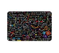 gawuoab Felpudo Lavable de 61 x 40 cm para Interior, Antideslizante, con Estampado de fórmulas matemáticas Coloridas, para Puerta de Entrada y baño.