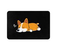 gawuoab Lindo Corgi durmiendo, Felpudo Antideslizante Lavable para Interior de 61 x 40 cm, alfombras de baño