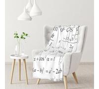 gawuoab Manta de Franela Suave y acogedora para sofá con Pizarra de fórmulas científicas de matemáticas y geometría.