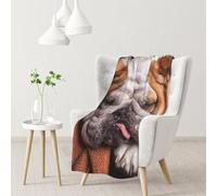 gawuoab Mantas Suaves y acogedoras de Franela para sofá con bozal de Bulldog inglés para Perros Que Duermen