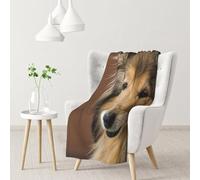 gawuoab Rough Collie Lassie Perros Grandes y esponjosos Mascotas Mantas Suaves y acogedoras Manta de Franela para sofá