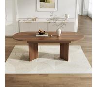 GAWYOEX Mesa extensible para sala de comedor 140/180 x 90 x 75 cm, Mesa de cocina adecuada para 4-8 personas, Mesa oval extensible adecuada para comedores, salones y oficinas (Color madera nogal)
