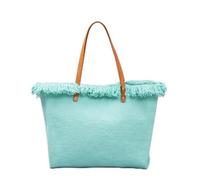 Gaxcent Bolso De Mujer Laial Beach Bag, Bolso De Lona con Borlas Bordados De Playa, Bolso De Hombro para Mujer, Bolso De Mano Grande, Bolso De Viaje Al Trabajo,Azul