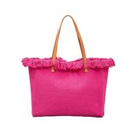Gaxcent Bolso De Mujer Laial Beach Bag, Bolso De Lona con Borlas Bordados De Playa, Bolso De Hombro para Mujer, Bolso De Mano Grande, Bolso De Viaje Al Trabajo,Rosado