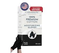 Gaxcoo | Guantes hidratantes grandes 100% algodón de primera calidad para manos secas y eccema | Loción nocturna, tratamiento de sueño y spa para hombres y mujeres | Reutilizable, lavable, bolsa de