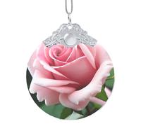GaxfjRu Adornos de decoración para el hogar con diseño de rosas, colgante de árbol de Navidad para alegría navideña