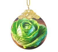 GaxfjRu Adornos de repollo brillante para decoración del hogar, colgante de árbol de Navidad para alegría navideña