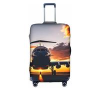 GaxfjRu Aircraft Plane at Sunset - Funda de equipaje personalizada aprobada por la TSA, fundas de maleta para equipaje de 28 pulgadas, funda de maleta grande, White, L