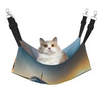 GaxfjRu Aircraft Plane At Sunsets - Cama ajustable para gatos, hamaca para ventana, acogedora cama de terciopelo para mascotas y descanso para gatitos