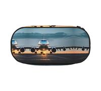 GaxfjRu Airplane in The Evening Light Print - Estuche para lápices de gran capacidad, organizador de oficina para adultos