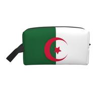 GaxfjRu Bandera de Argelia impresión Viaje Cosméticos Bag Organizador Grande Bolsa de Maquillaje Mujeres para Cosméticos Artículos de tocador Accesorios, Blanco, Talla Única, Color blanco., Talla