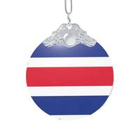 GaxfjRu Bandera de Costa Rica Adornos de Navidad para decoración del hogar, colgante de árbol de Navidad para alegría navideña, talla única