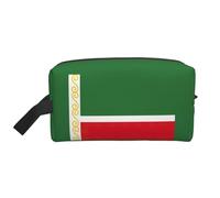 GaxfjRu Bandera de la República Chechena impresión Viaje Cosméticos Bag Organizador Grande Bolso de Maquillaje Mujeres para Cosméticos Artículos de tocador Accesorios, Blanco, Talla Única, Color