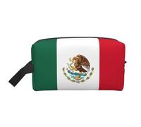 GaxfjRu Bandera de México Impresión Viaje Cosmético Bolsa Organizador Grande Bolso de Maquillaje Mujeres para Cosméticos Artículos de tocador Accesorios, Blanco, Talla Única, Color blanco., Talla