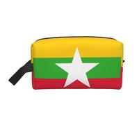 GaxfjRu Bandera de Myanmar impresión Viaje Cosméticos Bolsa Organizador Grande de Maquillaje Mujeres para Cosméticos Artículos de tocador Accesorios, blanco, Talla única, Color blanco., Talla única