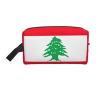 GaxfjRu Bandera del Líbano impresión Viaje Cosméticos Bolsa Organizador Grande de Maquillaje Mujeres para Cosméticos Artículos de tocador Accesorios, blanco, Talla única, Color blanco., Talla única