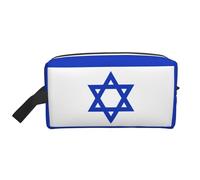 GaxfjRu Bandera israelí impresión Viaje Cosmético Bolsa Organizador Grande de Maquillaje Mujeres para Cosméticos Artículos de tocador Accesorios, Blanco, Talla Única, Color blanco., Talla única