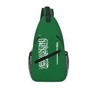 GaxfjRu Bandolera con estampado de la bandera de Arabia Saudita para mujeres y hombres, bolsa bandolera para viajes, senderismo, mochila cruzada