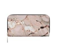 GaxfjRu Billetera larga de piel con estampado de mármol de oro rosa para hombre, estilo vintage, tarjetero para tarjetas de crédito