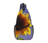 GaxfjRu Bloom - Bolso cruzado con estampado de girasol para mujeres y hombres, bolsa bandolera para viajes, senderismo, mochila cruzada