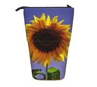 GaxfjRu Bloom - Estuche telescópico portátil con estampado de girasoles, organizador con múltiples ranuras, para herramientas de escritura y accesorios