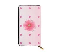 GaxfjRu Blooming clavels - Cartera funcional para mujer, diseño delgado y minimalista, piel sintética con cremallera de metal, Negro -, Talla única, Classic