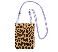 GaxfjRu Bolsa cruzada con estampado de jirafa para teléfono celular, para correr, caminar, senderismo y ciclismo, mini bolsa cruzada con correa de muñeca, Púrpura, Talla única