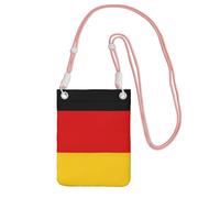 GaxfjRu Bolsa cruzada para teléfono celular, con estampado de bandera de Alemania, para correr, caminar, senderismo y ciclismo, mini bolsa cruzada con correa de muñeca, Rosa, Talla única