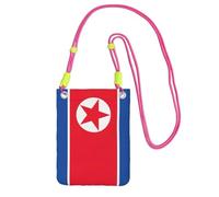 GaxfjRu Bolsa cruzada para teléfono móvil con estampado de bandera coreana para correr, caminar, senderismo y ciclismo, mini bolsa cruzada con correa de muñeca, Fucsia, Talla única