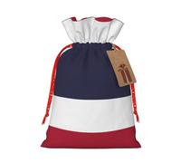 GaxfjRu Bolsa de arpillera con estampado de bandera de Tailandia, regalos de fiesta de Navidad, bolsa de regalo para regalos, varios tamaños (S, M)