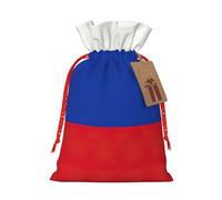 GaxfjRu Bolsa de arpillera con estampado de bandera rusa, regalos de fiesta de Navidad, bolsa de regalo para regalos, varios tamaños (S, M)