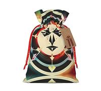 GaxfjRu Bolsa de arpillera con estampado de flechas de caza, triángulos, ciervos, regalos de fiesta de Navidad, bolsa de regalo para regalos, varios tamaños (S, M)