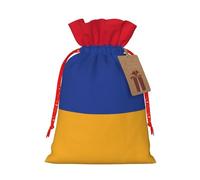 GaxfjRu Bolsa de arpillera con estampado de la bandera de Armenia, regalos de fiesta de Navidad, bolsa de regalo para regalos, varios tamaños (S, M)