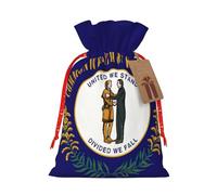 GaxfjRu Bolsa de arpillera con estampado de la bandera del estado de Kentucky, regalos de Navidad, bolsa de regalo para regalos, varios tamaños (S, M)