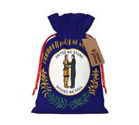GaxfjRu Bolsa de arpillera con estampado de la bandera del estado de Kentucky, regalos de Navidad, bolsa de regalo para regalos, varios tamaños (S, M)